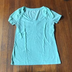 Seafoam Green V Neck Tee Shirt